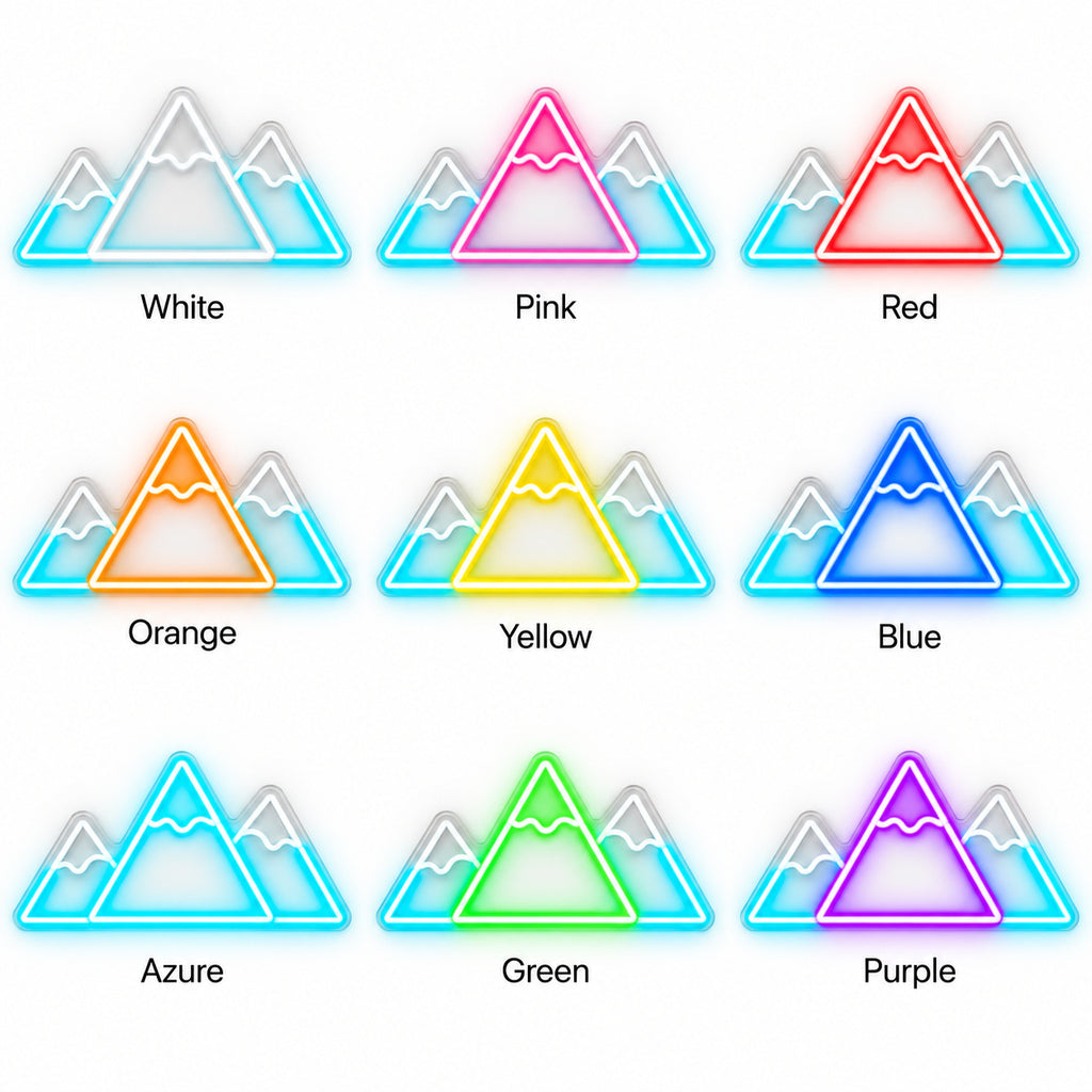 Three Mountain Peaks LED Neon Sign — original product image 04