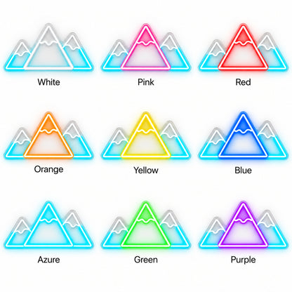 Three Mountain Peaks LED Neon Sign — original product image 04