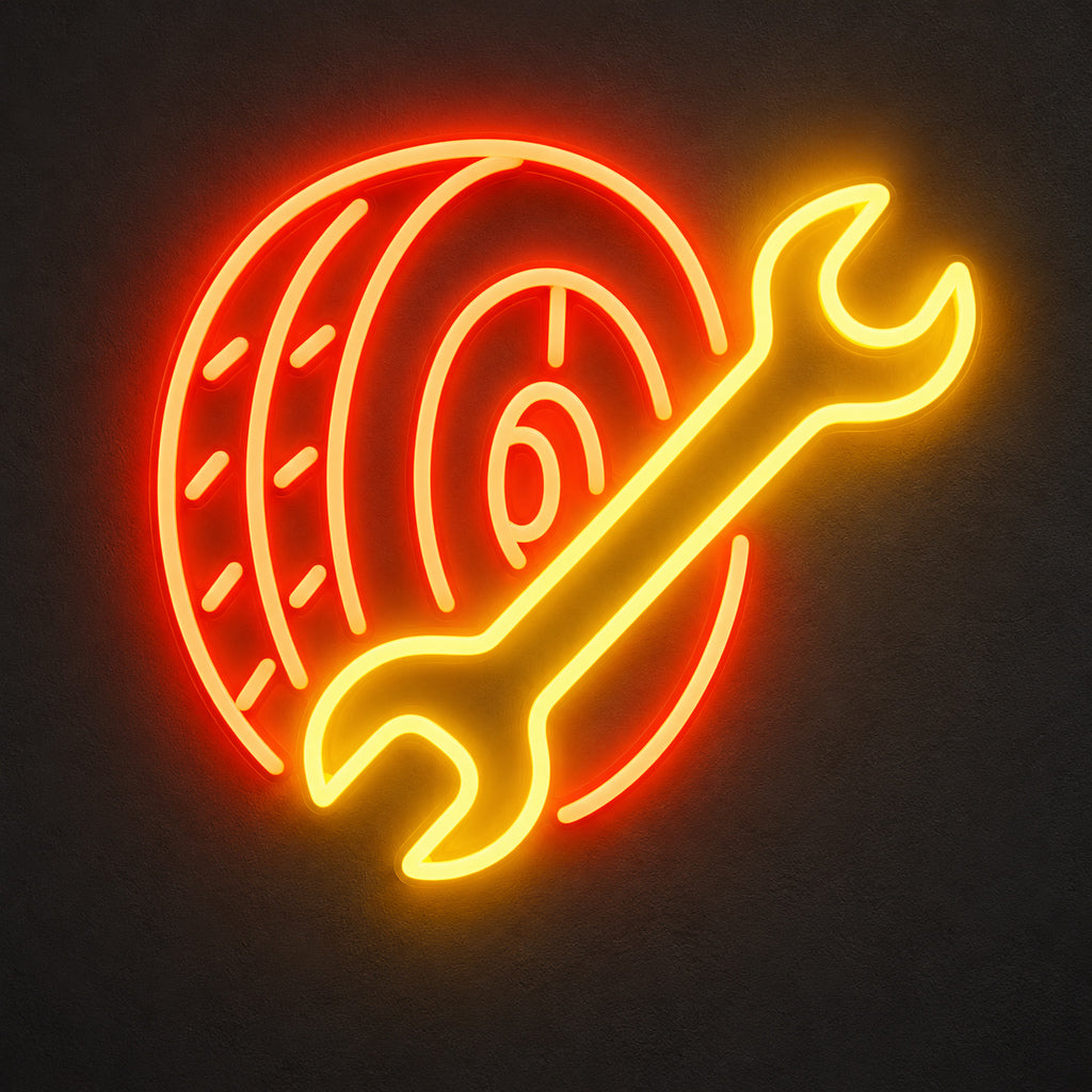 Tire Fitting Wrench LED Neon Sign — original product image 01