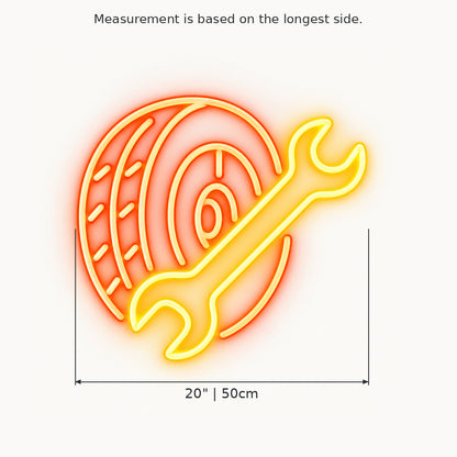 Tire Fitting Wrench LED Neon Sign — original product image 03