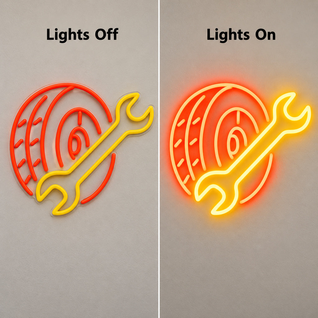 Tire Fitting Wrench LED Neon Sign — original product image 05