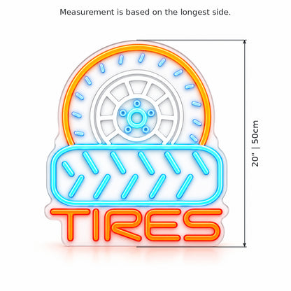 Tires Wheel Tread LED Neon Sign — original product image 03