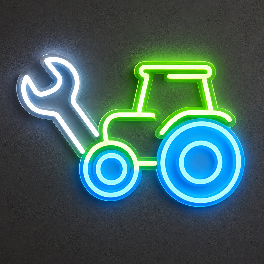 Tractor And Wrench LED Neon Sign — original product image 01