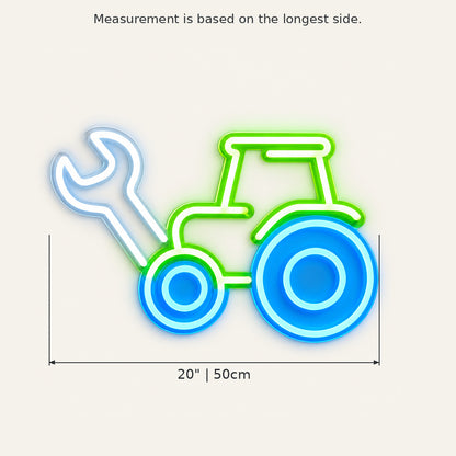 Tractor And Wrench LED Neon Sign — original product image 03