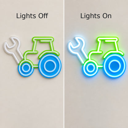 Tractor And Wrench LED Neon Sign — original product image 05