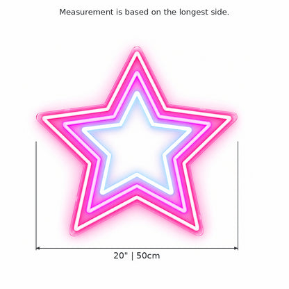 Triple Outline Star LED Neon Sign — original product image 03