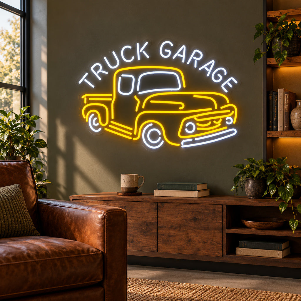 Truck Garage Old Pickup LED Neon Sign — original product image 02