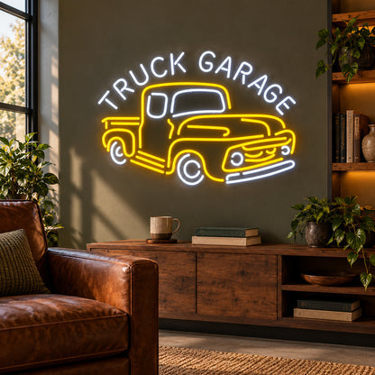 Truck Garage Old Pickup LED Neon Sign — original product image 02