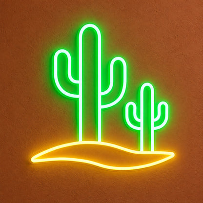 Twin Saguaro Desert LED Neon Sign — original product image 01