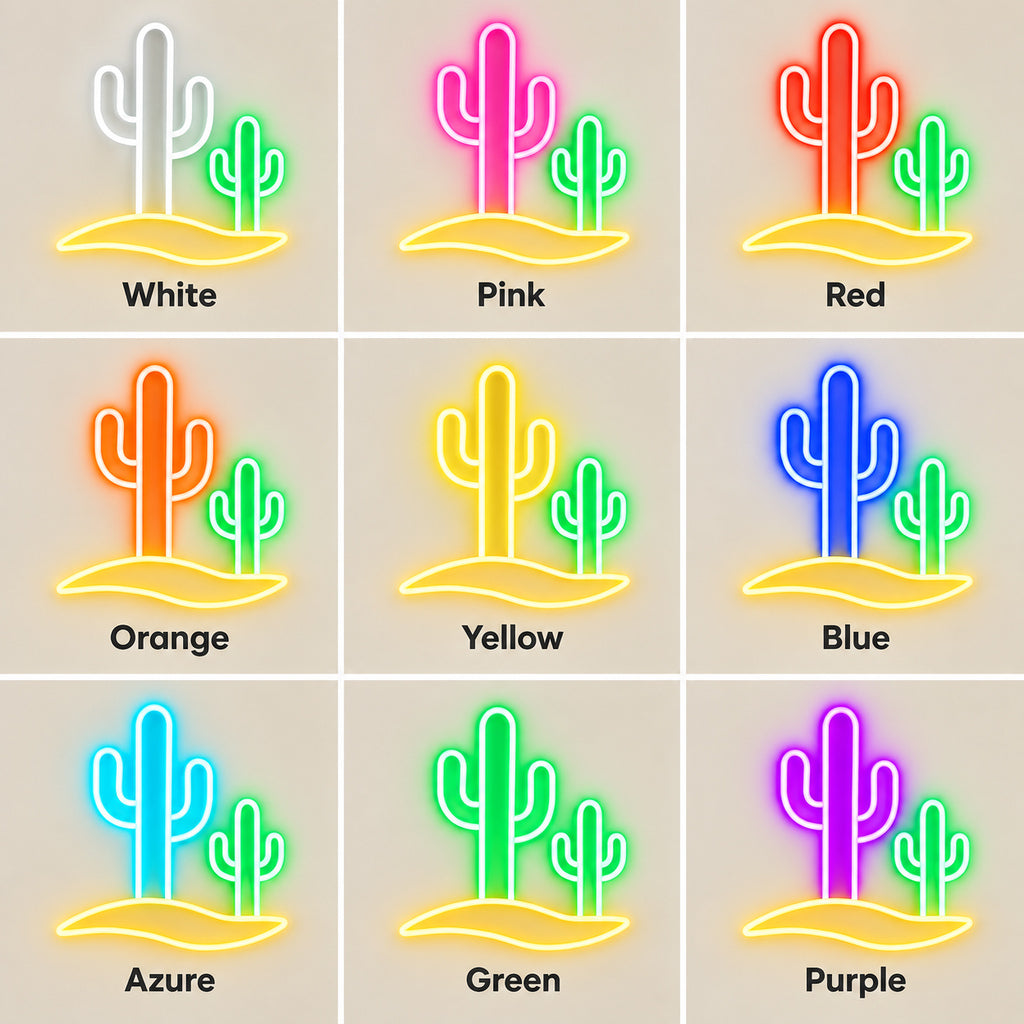 Twin Saguaro Desert LED Neon Sign — original product image 04