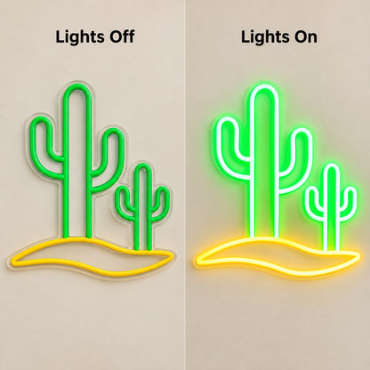 Twin Saguaro Desert LED Neon Sign — original product image 05