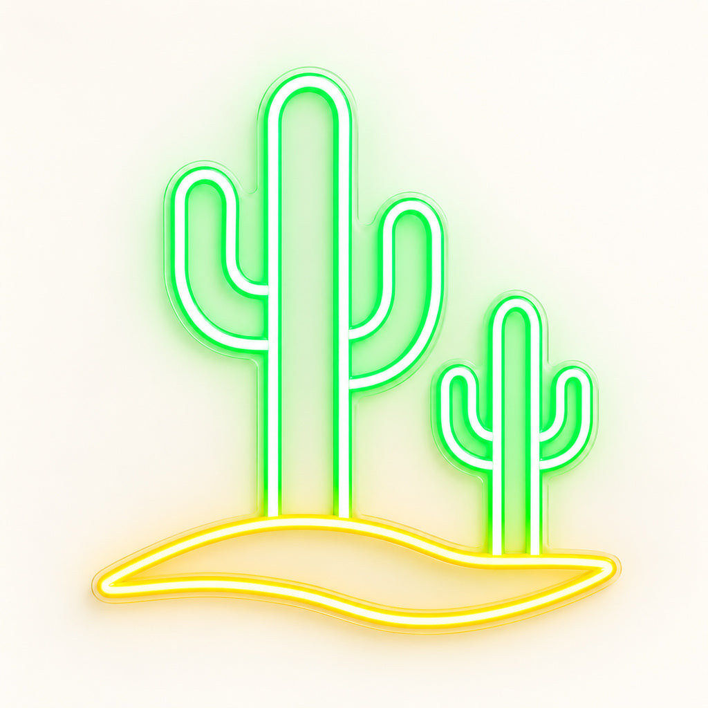 Twin Saguaro Desert LED Neon Sign — original product image 06