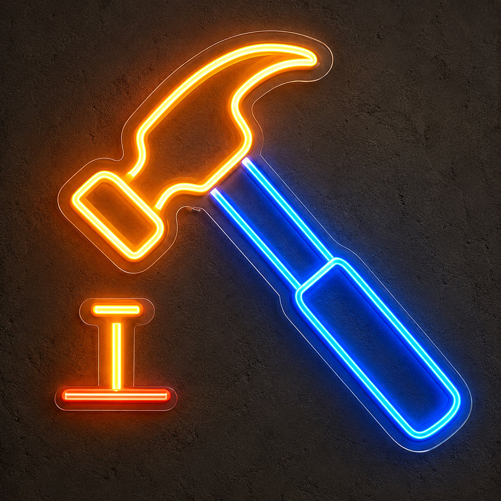 Two Hammers LED Neon Sign — original product image 01