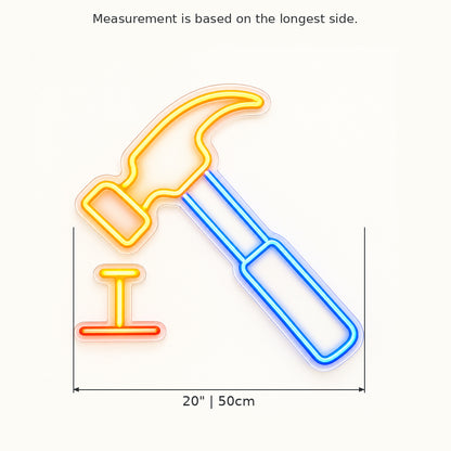 Two Hammers LED Neon Sign — original product image 03