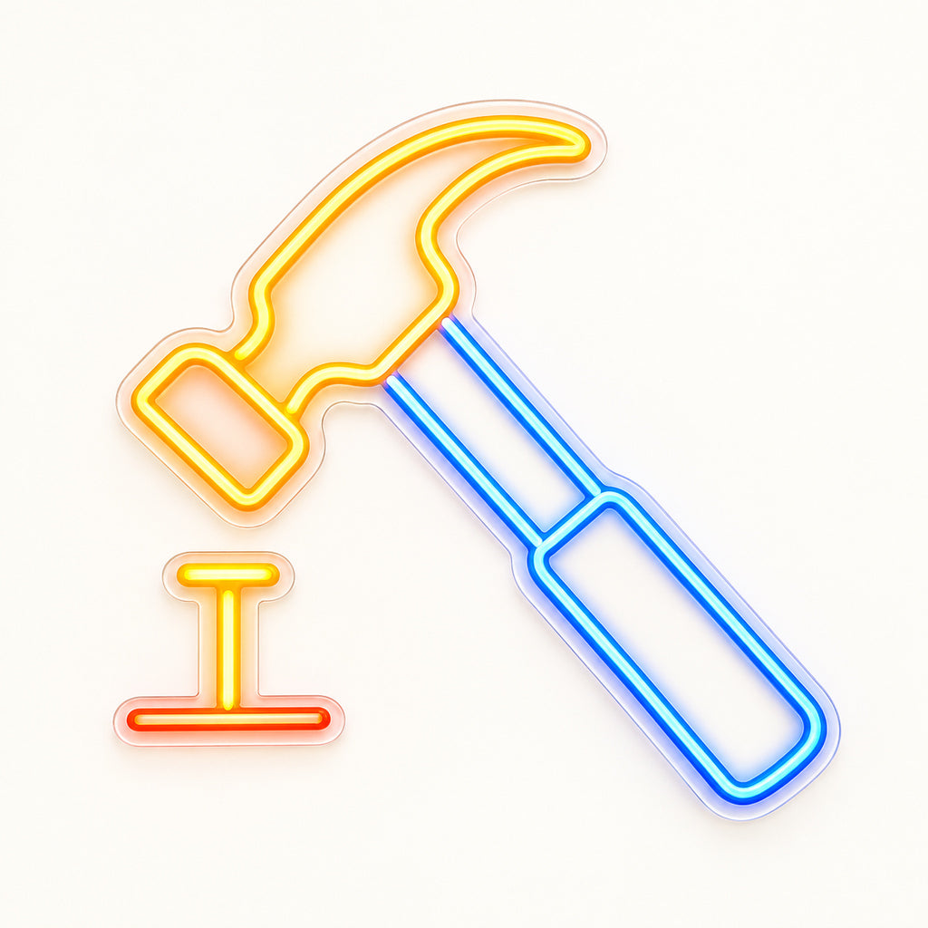 Two Hammers LED Neon Sign — original product image 06