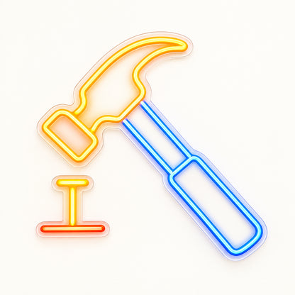 Two Hammers LED Neon Sign — original product image 06