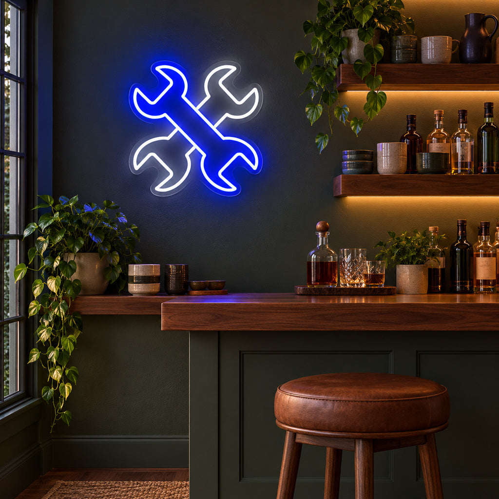 Two Wrenches Bar LED Neon Sign — original product image 02