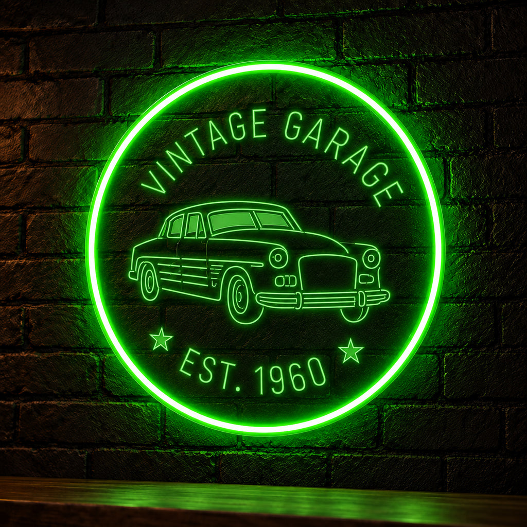 Vintage Garage Classic Car LED Neon Sign — original product image 01
