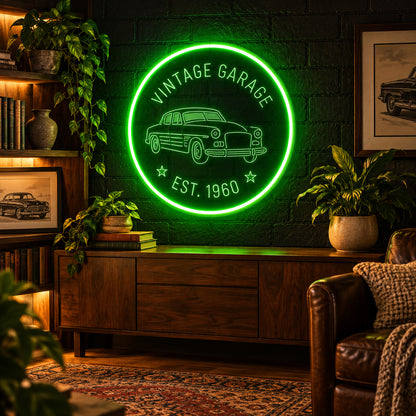 Vintage Garage Classic Car LED Neon Sign — original product image 02