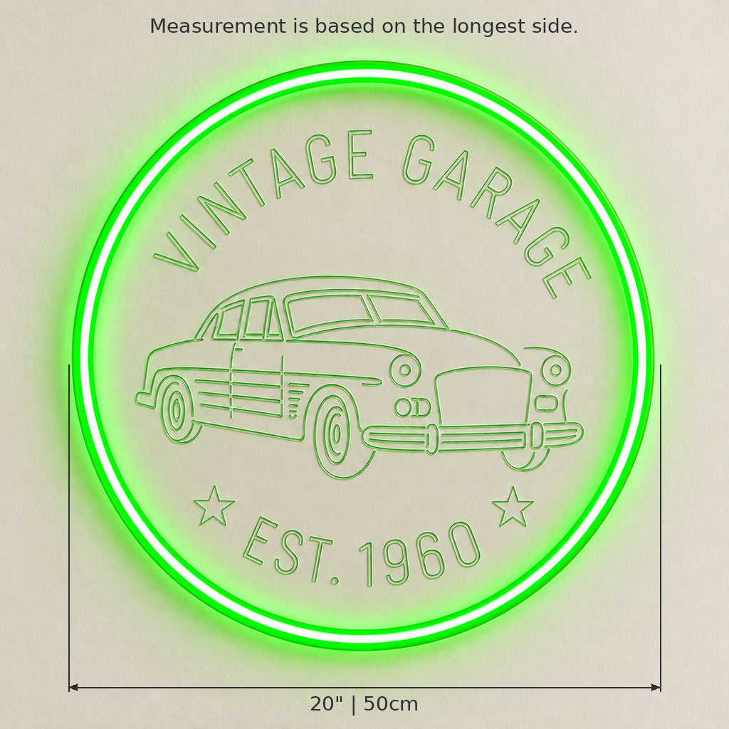 Vintage Garage Classic Car LED Neon Sign — original product image 03