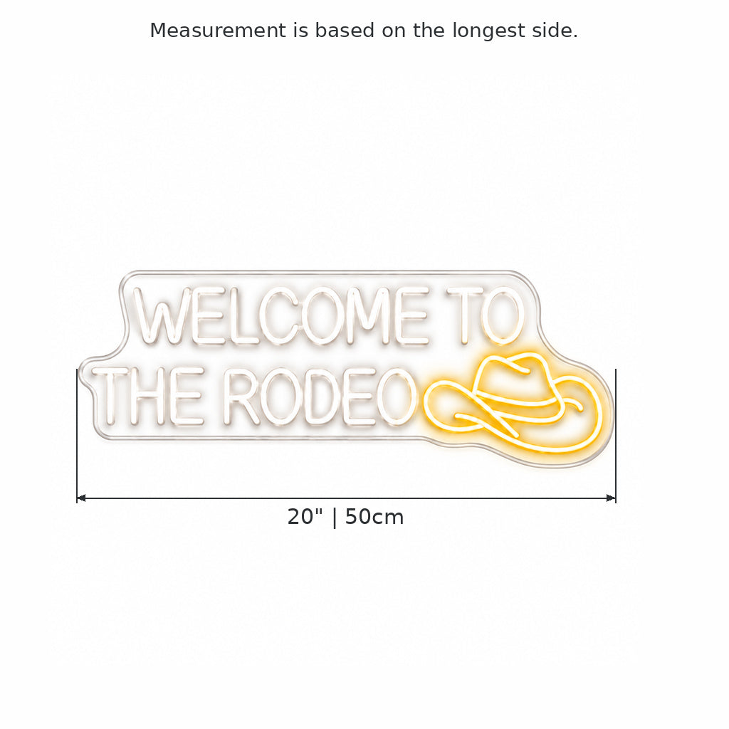 Welcome To The Rodeo Cowboy Hat LED Neon Sign — original product image 03