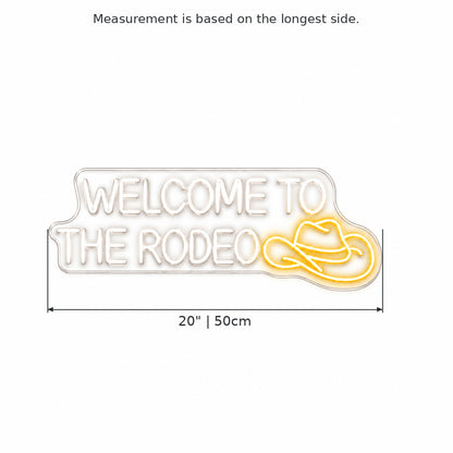Welcome To The Rodeo Cowboy Hat LED Neon Sign — original product image 03