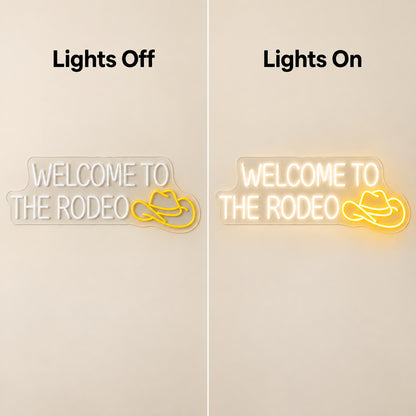 Welcome To The Rodeo Cowboy Hat LED Neon Sign — original product image 05