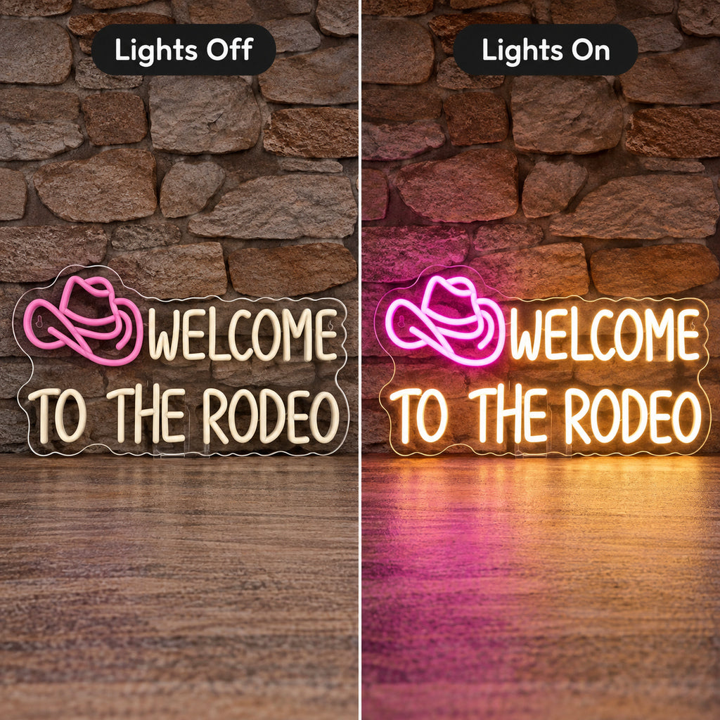 Welcome To The Rodeo LED Neon Sign — original product image 05