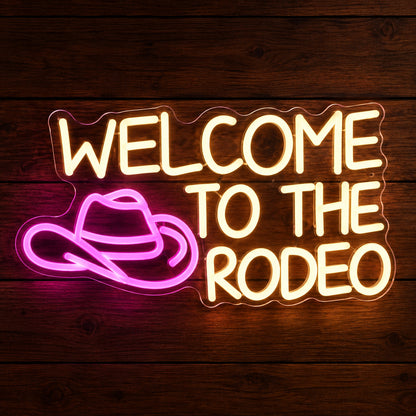 Welcome To The Rodeo Man Cave LED Neon Sign — original product image 01