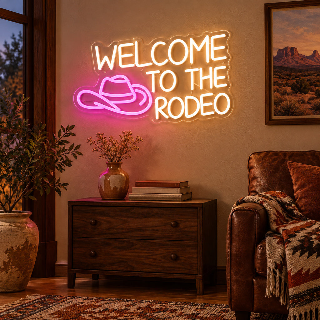 Welcome To The Rodeo Man Cave LED Neon Sign — original product image 02