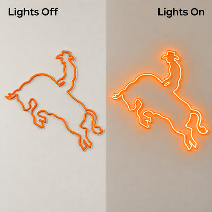 Western Bull Rider LED Neon Sign — original product image 05