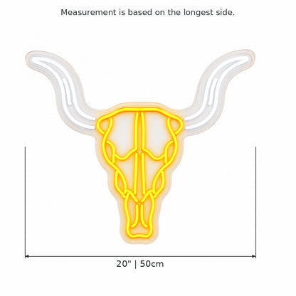 Western Bull Skull LED Neon Sign — original product image 03