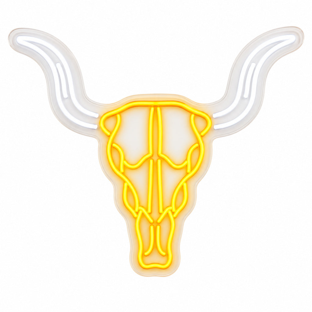 Western Bull Skull LED Neon Sign — original product image 06