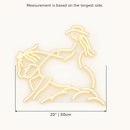 Western Horse Silhouette Wall Decor LED Neon Sign — original product image 03