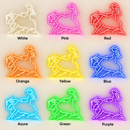 Western Horse Silhouette Wall Decor LED Neon Sign — original product image 04