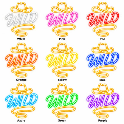 Wild Cowboy Hat Lasso Garage LED Neon Sign — original product image 04