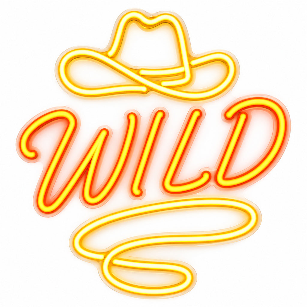 Wild Cowboy Hat Lasso Garage LED Neon Sign — original product image 06
