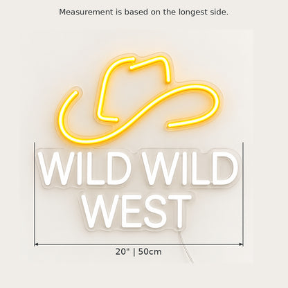 Wild Wild West Cowboy Hat Garage LED Neon Sign — original product image 03