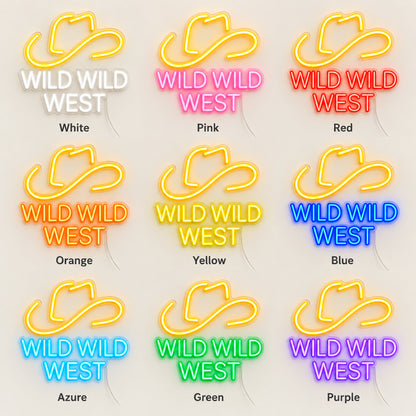 Wild Wild West Cowboy Hat Garage LED Neon Sign — original product image 04