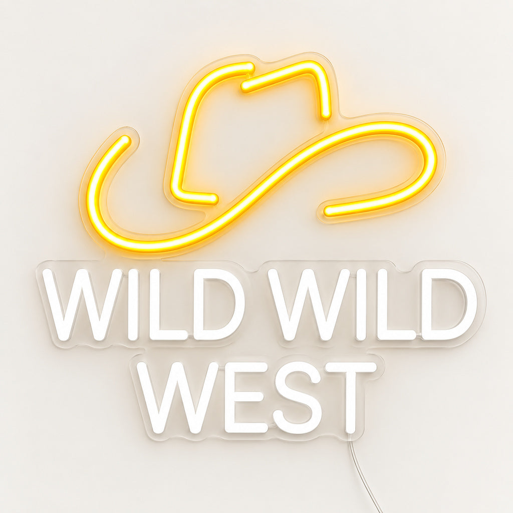 Wild Wild West Cowboy Hat Garage LED Neon Sign — original product image 06