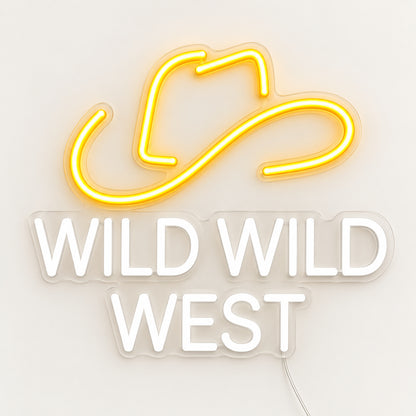 Wild Wild West Cowboy Hat Garage LED Neon Sign — original product image 06