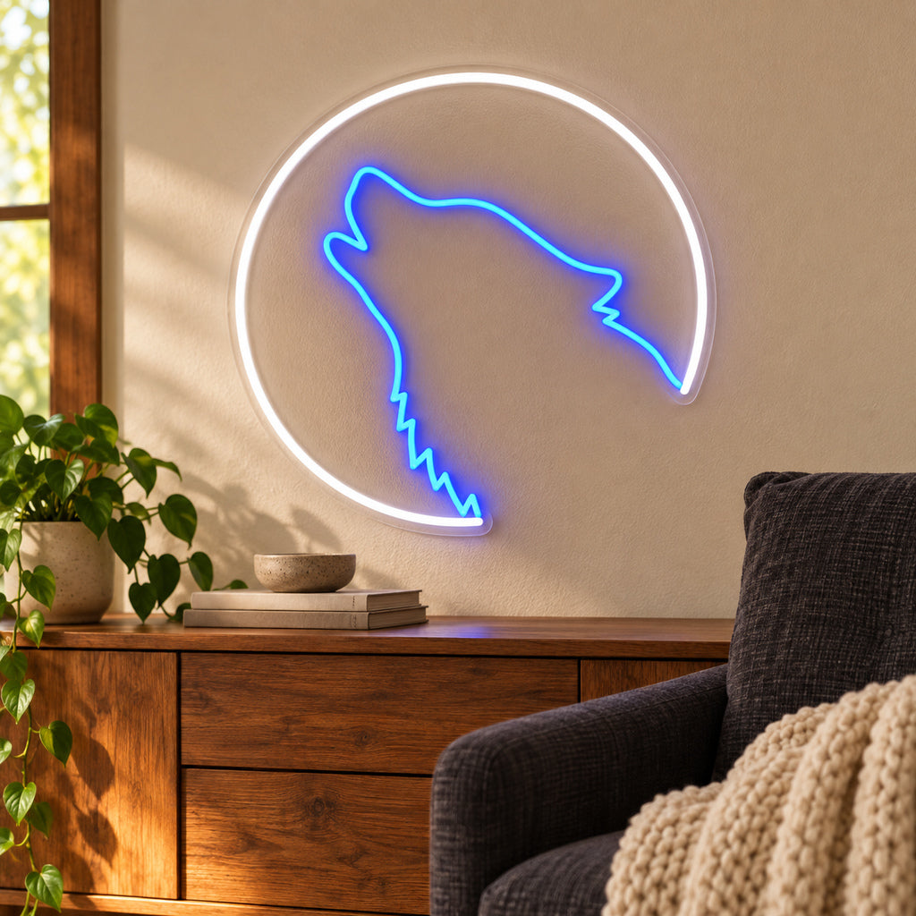 Wolf Head Emblem LED Neon Sign — original product image 02
