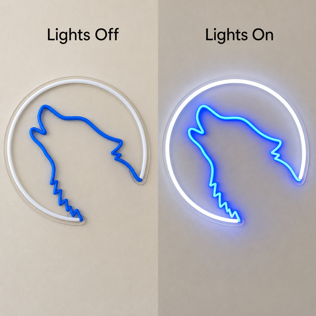 Wolf Head Emblem LED Neon Sign — original product image 05