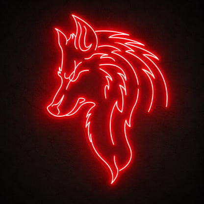 Wolf Profile Wall Art LED Neon Sign — original product image 01