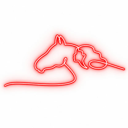 Woman and Horse Line Art LED Neon Sign — original product image 06