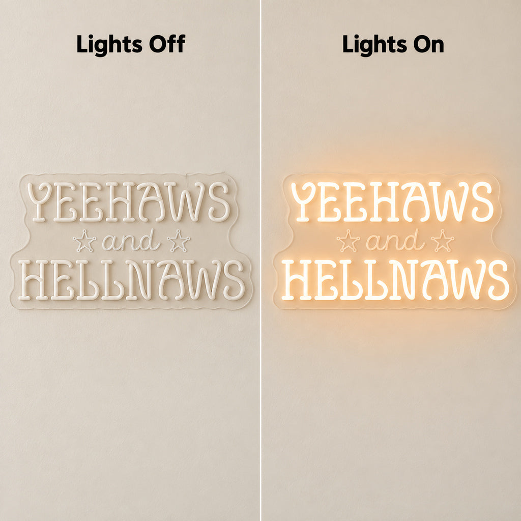 Yeehaws And Hellnaws LED Neon Sign — original product image 05