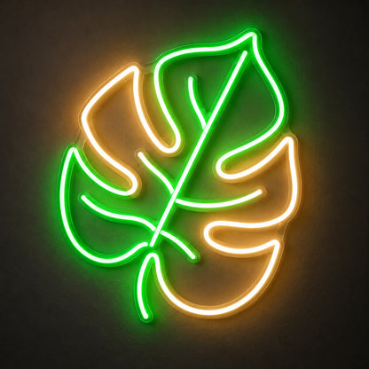 Monstera Leaf Green LED Neon Sign main product image