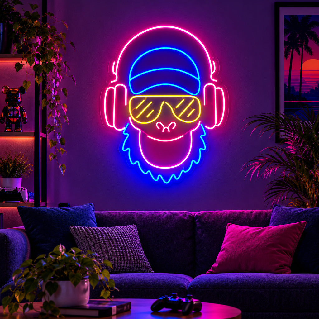 Music Monkey LED Neon Sign lifestyle scene