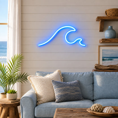 Ocean Wave Blue LED Neon Sign lifestyle scene