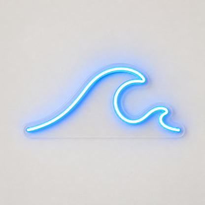 Ocean Wave Blue LED Neon Sign solid background